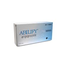 Abbildung einer Medikamentenpackung von Abilify (Aripiprazol). Antipsychotisches Medikament zur Behandlung von Schizophrenie.